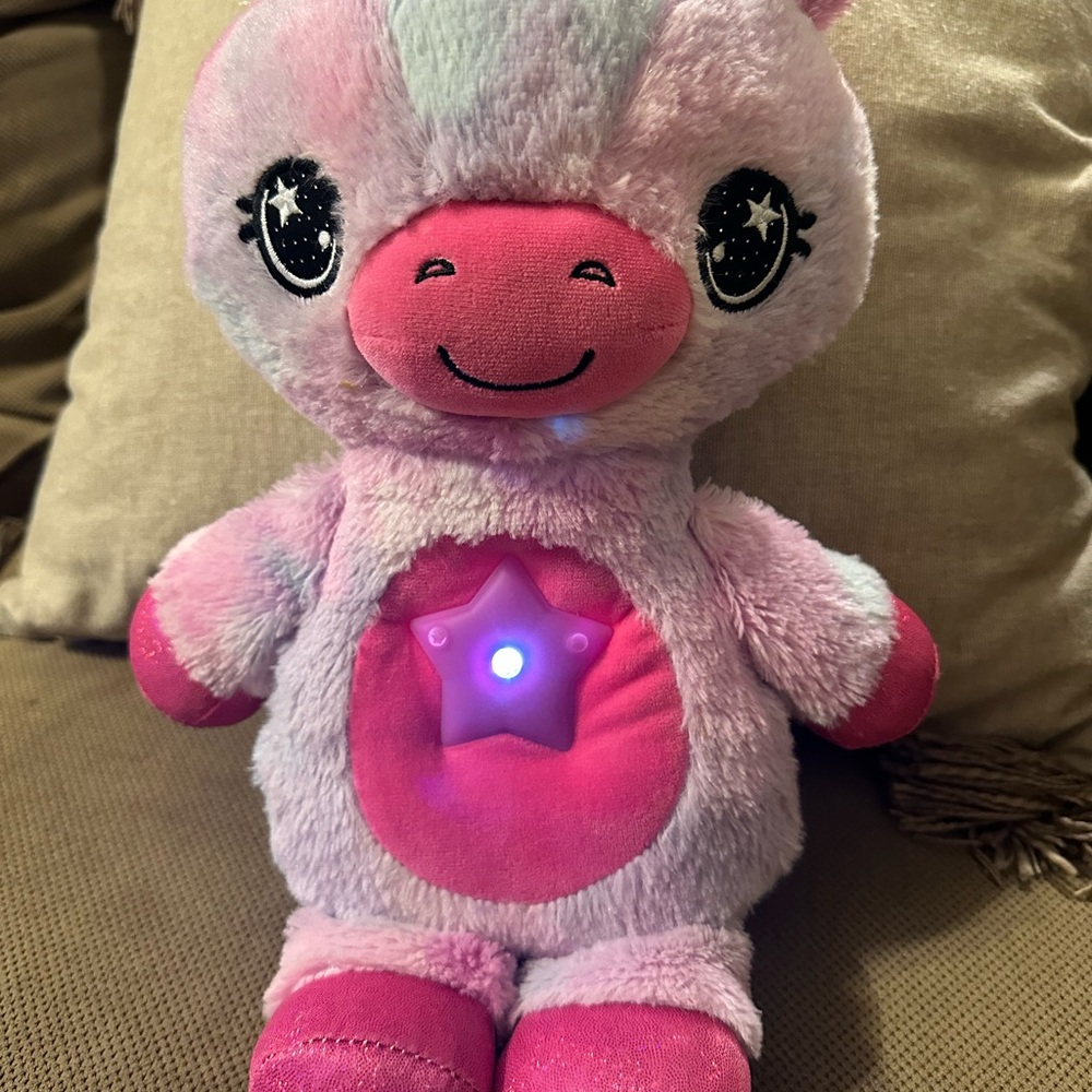 Star Belly Dream Lites Shimmering Rainbow Unicorn Stuffed Plush Night Light Up